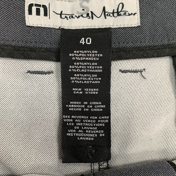 Travis Mathew Shorts Mens 40 Gray Flat Front Hybrid Stretch Nylon Blend Golf - Picture 5 of 13